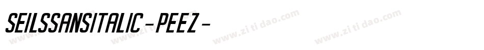 SeilssansItalic-peEZ字体转换