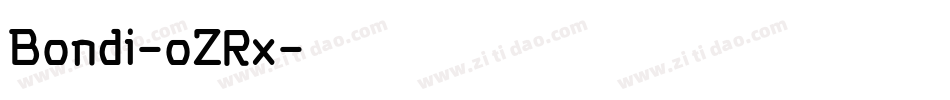 Bondi-oZRx字体转换