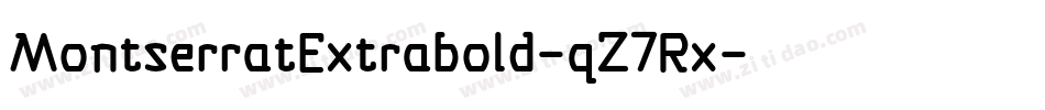 MontserratExtrabold-qZ7Rx字体转换