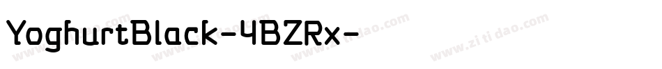 YoghurtBlack-4BZRx字体转换
