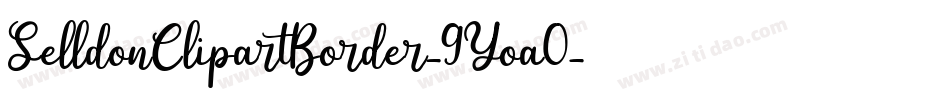 SelldonClipartBorder-9Yoa0字体转换