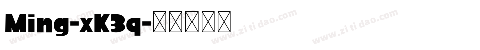 Ming-xK3q字体转换