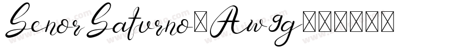 SenorSaturno-Aw9g字体转换