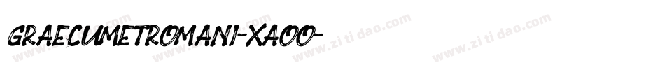GraecumEtRomani-XAoo字体转换