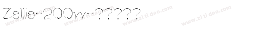 Zallia-2OOvv字体转换