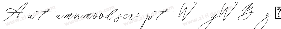 Autumnmoodscript-WyWBz字体转换