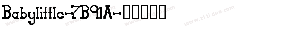Babylittle-7B9lA字体转换