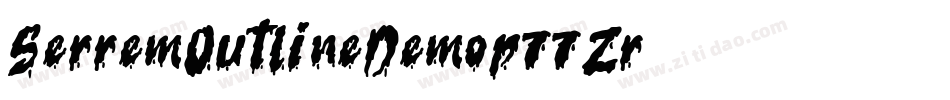 SerremOutlineDemo-p77Zr字体转换