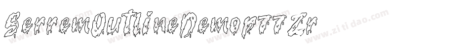 SerremOutlineDemo-p77Zr字体转换