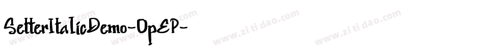 SetterItalicDemo-0pEP字体转换 SetterItalicDemo-0pEP字体转换