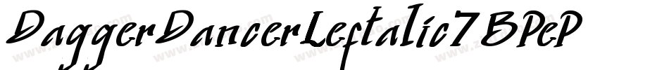 DaggerDancerLeftalic-7BPeP字体转换