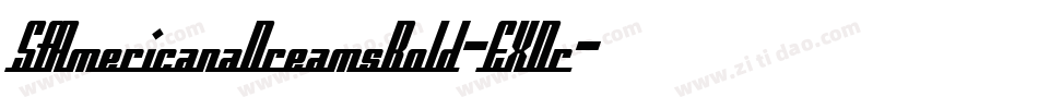 SfAmericanaDreamsBold-EXDr字体转换