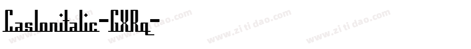 Caslonitalic-GXRq字体转换