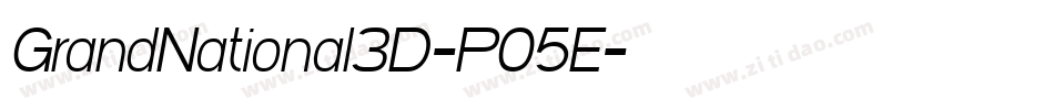 GrandNational3D-P05E字体转换