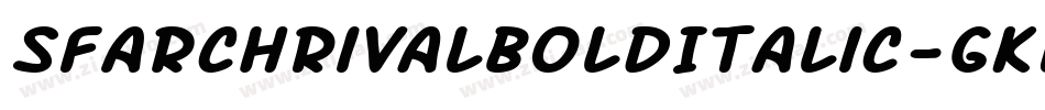 SfArchRivalBoldItalic-GKDa字体转换