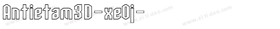 Antietam3D-xeOj字体转换