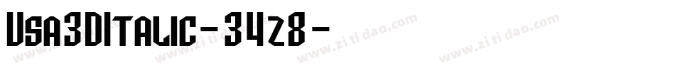 Usa3DItalic-34z8字体转换 Usa3DItalic-34z8字体转换