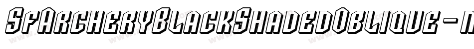 SfArcheryBlackShadedOblique-nLOM字体转换
