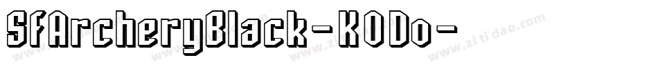 SfArcheryBlack-K0Do字体转换