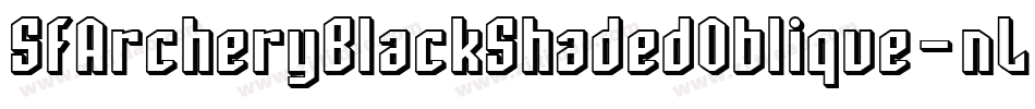 SfArcheryBlackShadedOblique-nLOM字体转换