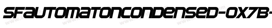 SfAutomatonCondensed-ox7B字体转换