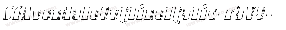 SfAvondaleOutlineItalic-r3V8字体转换 SfAvondaleOutlineItalic-r3V8字体转换