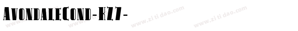 AvondaleCond-KZ7字体转换