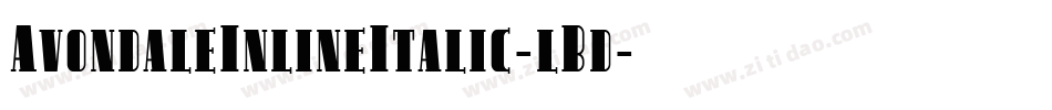AvondaleInlineItalic-lBd字体转换