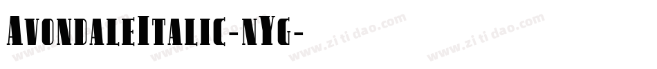 AvondaleItalic-nYg字体转换