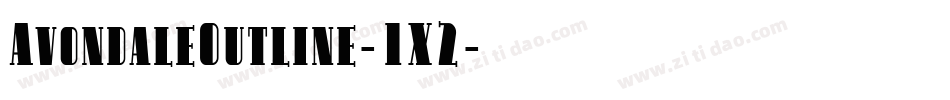AvondaleOutline-1X2字体转换