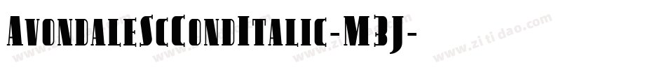 AvondaleScCondItalic-M3J字体转换