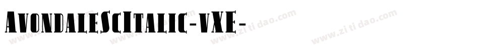 AvondaleScItalic-vXE字体转换