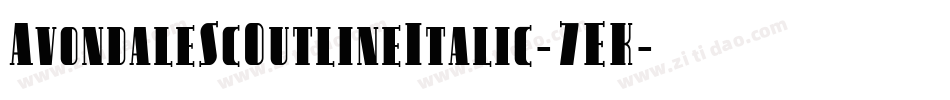 AvondaleScOutlineItalic-7EK字体转换
