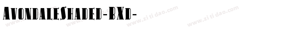 AvondaleShaded-BXd字体转换