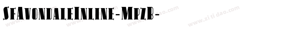 SfAvondaleInline-MpzB字体转换 SfAvondaleInline-MpzB字体转换