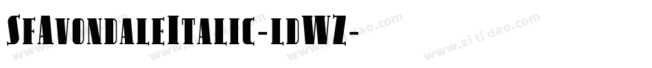 SfAvondaleItalic-ldWZ字体转换