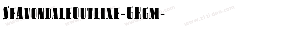 SfAvondaleOutline-GKgm字体转换