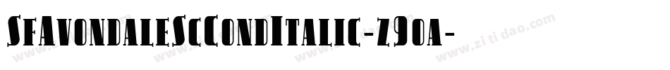 SfAvondaleScCondItalic-z9oa字体转换 SfAvondaleScCondItalic-z9oa字体转换