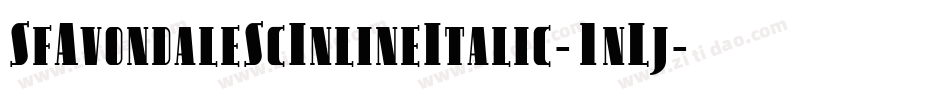 SfAvondaleScInlineItalic-1nLj字体转换