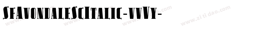 SfAvondaleScItalic-vvVy字体转换