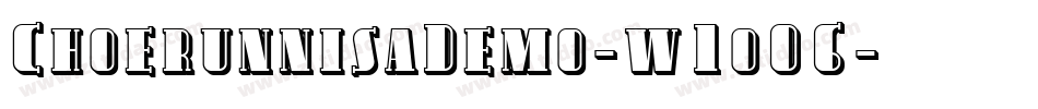 ChoerunnisaDemo-w1o06字体转换