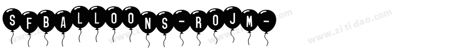 SfBalloons-R0jM字体转换