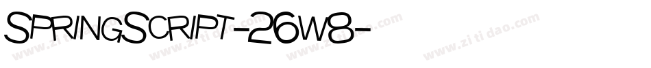 SpringScript-26w8字体转换