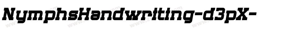 NymphsHandwriting-d3pX字体转换