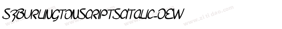 SfBurlingtonScriptScItalic-OEWe字体转换 SfBurlingtonScriptScItalic-OEWe字体转换