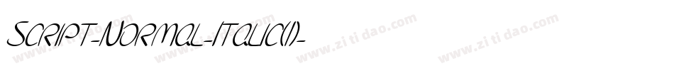 Script-Normal-Italic(1)字体转换