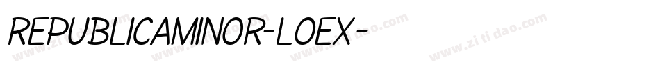 RepublicaMinor-lOeX字体转换