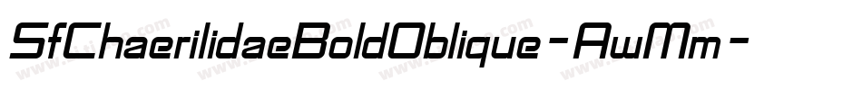 SfChaerilidaeBoldOblique-AwMm字体转换