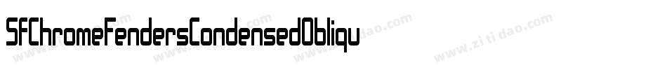 SfChromeFendersCondensedOblique-5aAj字体转换