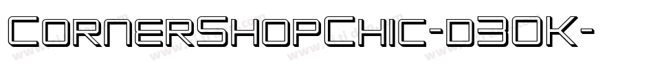 CornerShopChic-d3OK字体转换